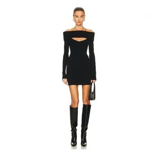 GRLFRND Nadja Knit Dress in Black Bodycon Size XS